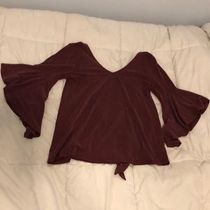 NWOT Really cute soft shirt with tie on back